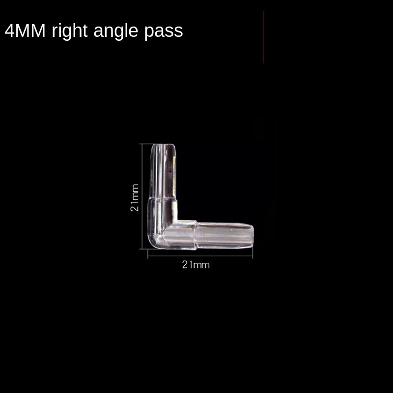 Máy Bơm Oxy Ba Chiều Góc Phải Chữ L Xuyên Qua Bơm Oxy Đường Kính 4MM Cho Bể Cá