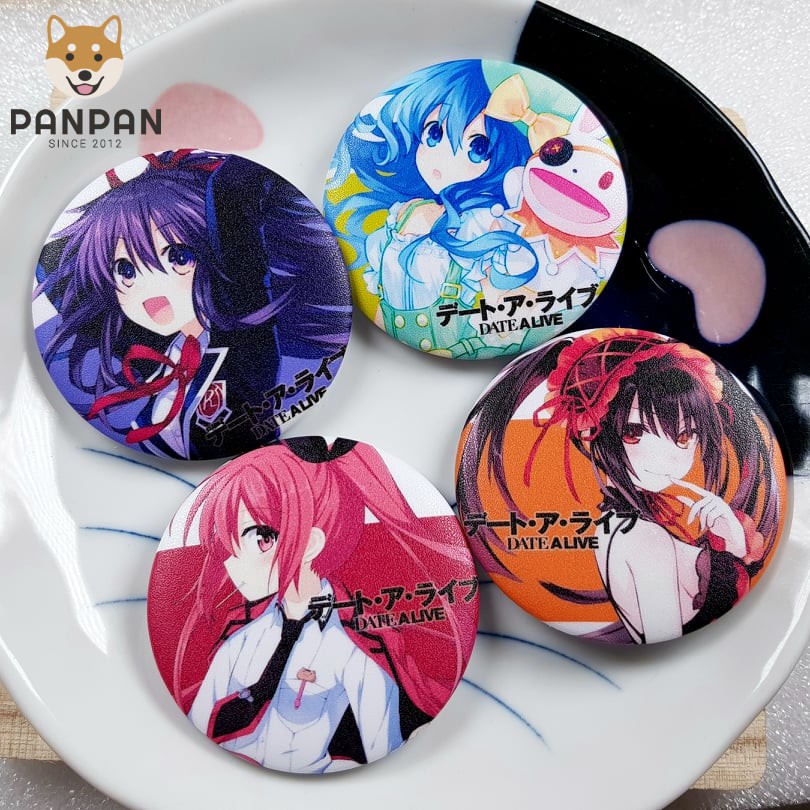 Set Huy Hiệu Date A Live 4 Mẫu (6cm)