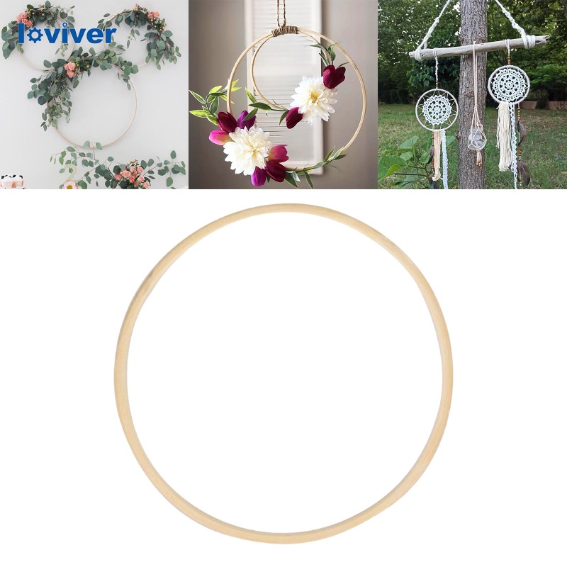 Khung Thêu Bằng Gỗ Tre Hình Tròn Dùng Trang Trí Diy