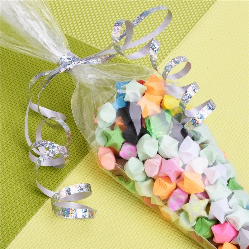 Cuộn Dây Ruy Băng Màu Vàng Hồng 5mm * 10m Trang Trí Bong Bóng