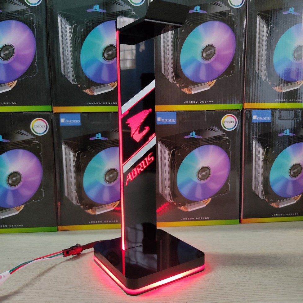 💥  Giá treo tai nghe Gaming Logo Aorus Led RGB Coolmoon