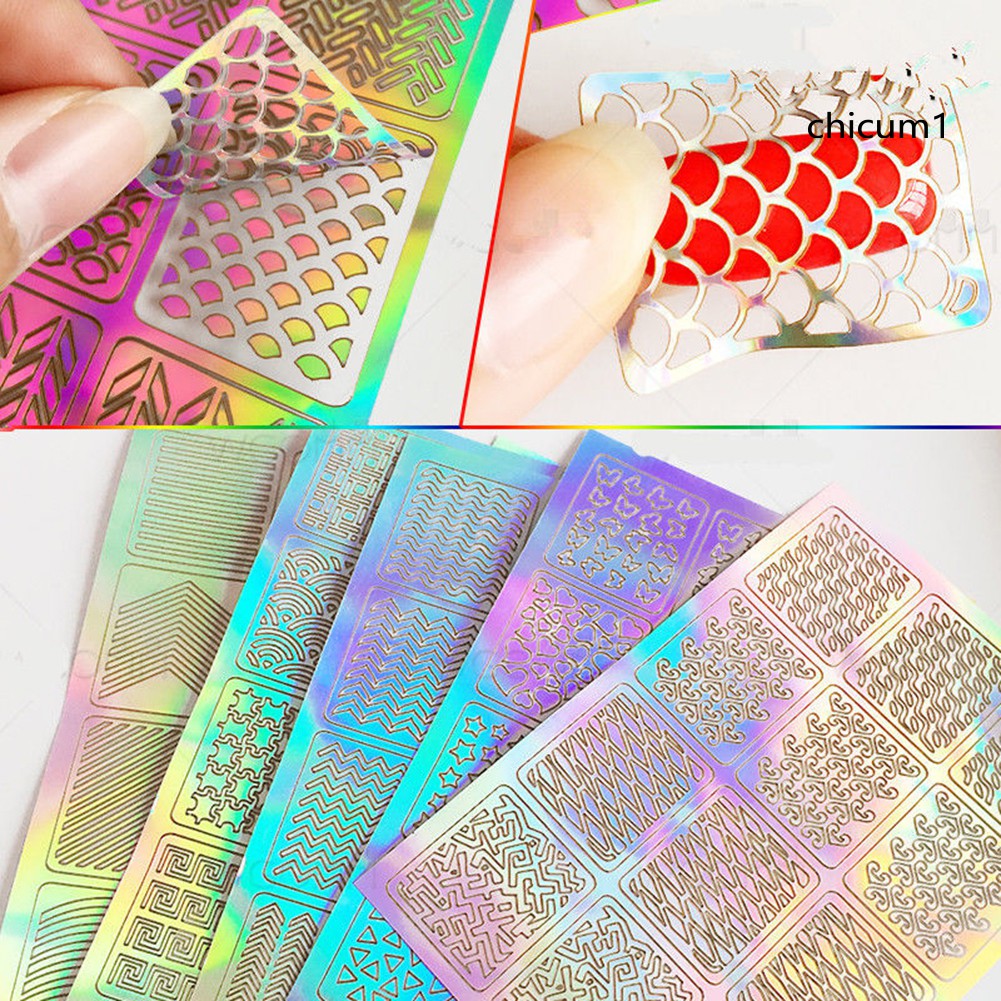 [Hàng mới về] Set 3 tờ miếng dán trang trí móng tay nghệ thuật 3D