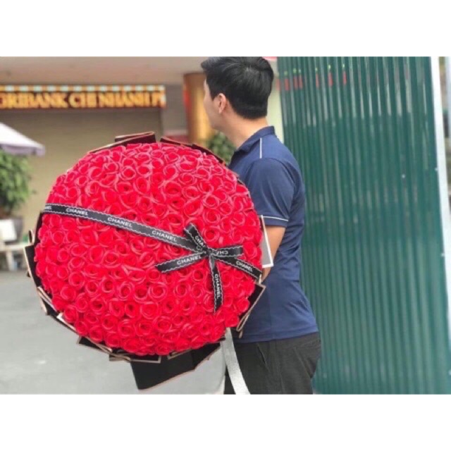 Bó hồng sáp đỏ 99 bông siêu chảnh - HN