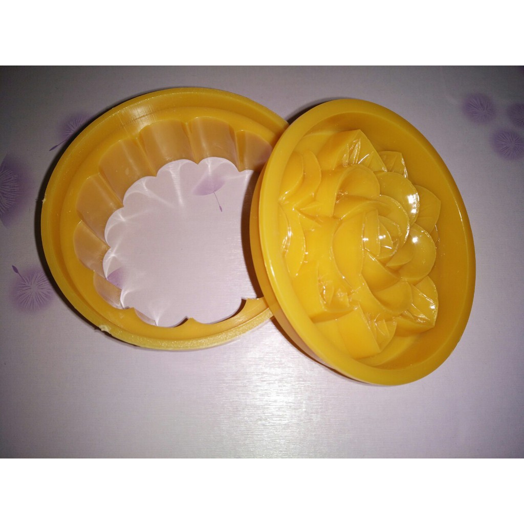 Khuôn bánh trung thu, bánh dẽo hình hoa hồng 150gr