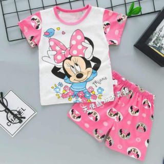 Bộ cotton xuất hàn mic ki cực đẹp cho bé gái