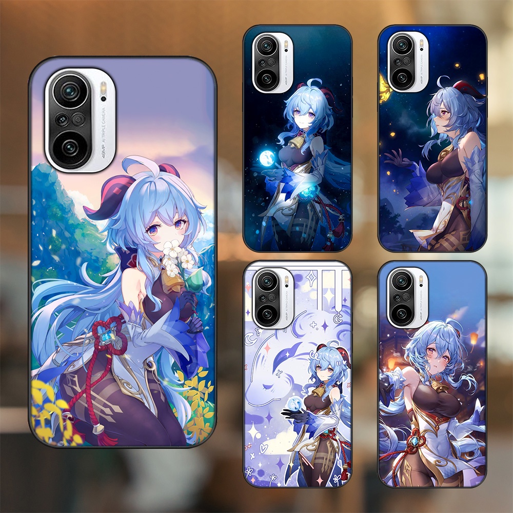 Ốp lưng Xiaomi K40 viền đen in hình Ganyu Genshin Impact