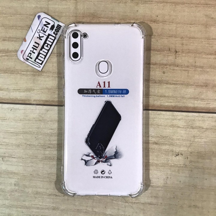 Ốp lưng Samsung A11 dẻo Trong suốt Chống sốc