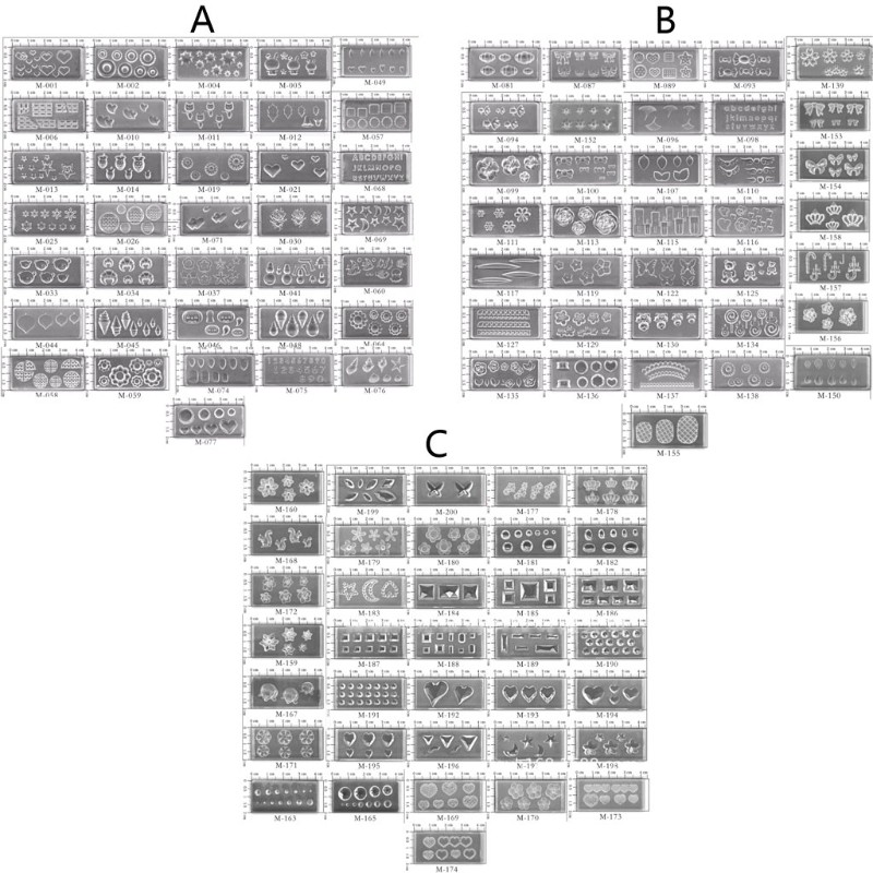(Hàng Mới Về) Set 36 Khuôn Silicon Mini Tạo Hình Trang Trí Móng Nghệ Thuật