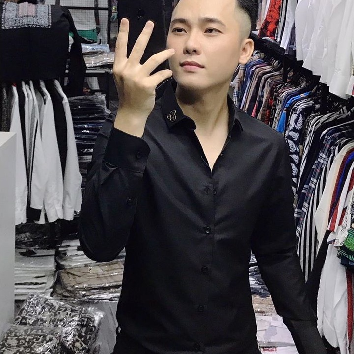 Sơ Mi Nam Đinh Cổ Vải Hàn Trơn Mịn Không Nhăn Không Pai Không Xù