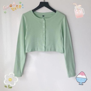 Áo croptop yan tay dài nữ