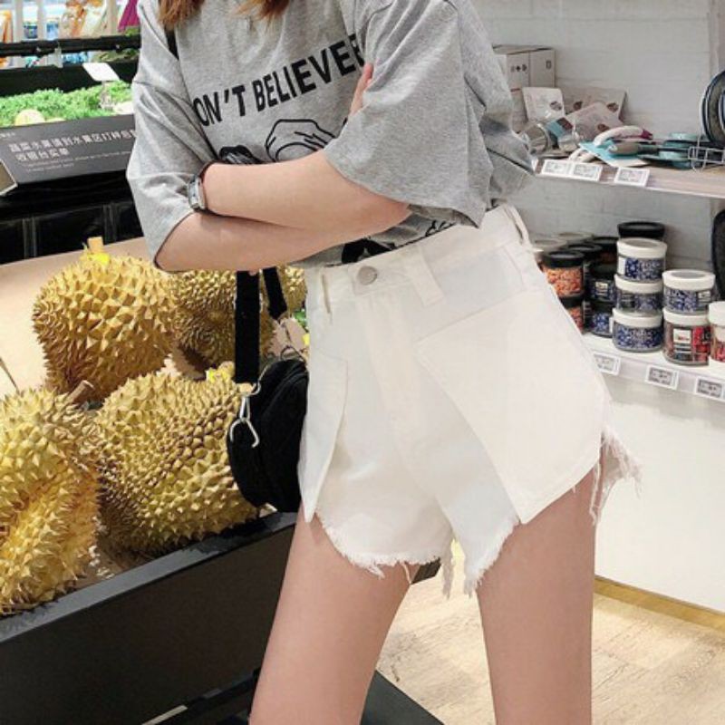 Quần shorts tua rua túi dài tôn dáng