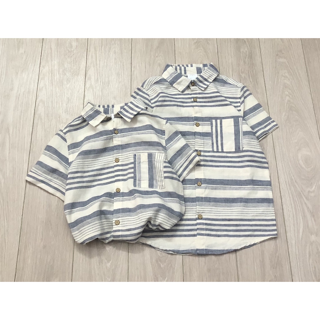 Áo sơ mi bé trai - Áo sơ mi zara dư xịn cho bé trai chất cotton thô size 6-14 tuổi