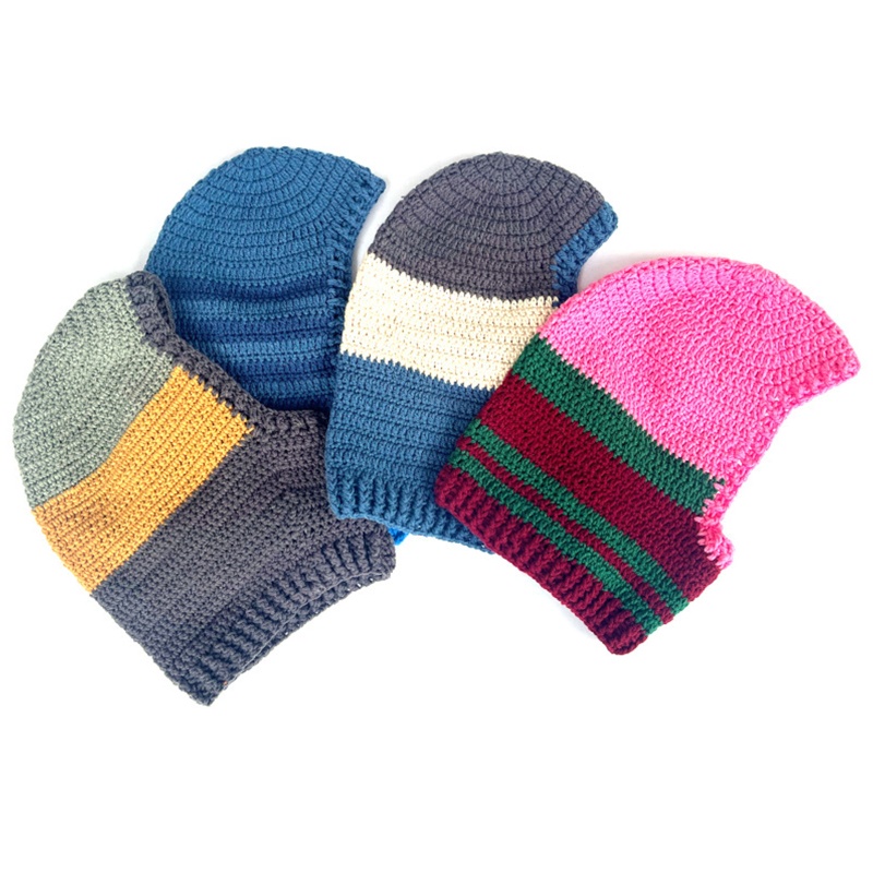 Khăn Trùm Đầu Chống Gió Dệt Kim Dày Dặn Cho Hoạt Động Ngoài Trời