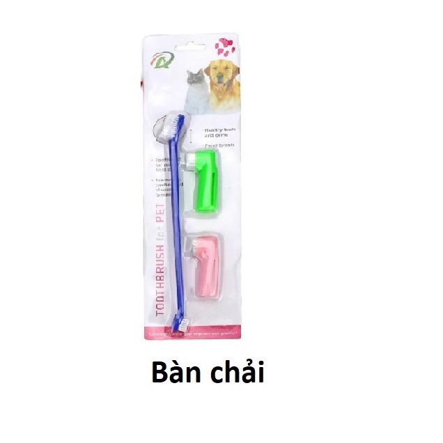 Bàn chải răng Kem đánh răng cho chó pet tooth giúp chó thơm miệng