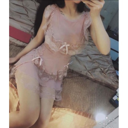 HOT-Váy ngủ ren sexy- Đồ ngủ cosplay hầu gái S13 (kèm quần lọt khe)