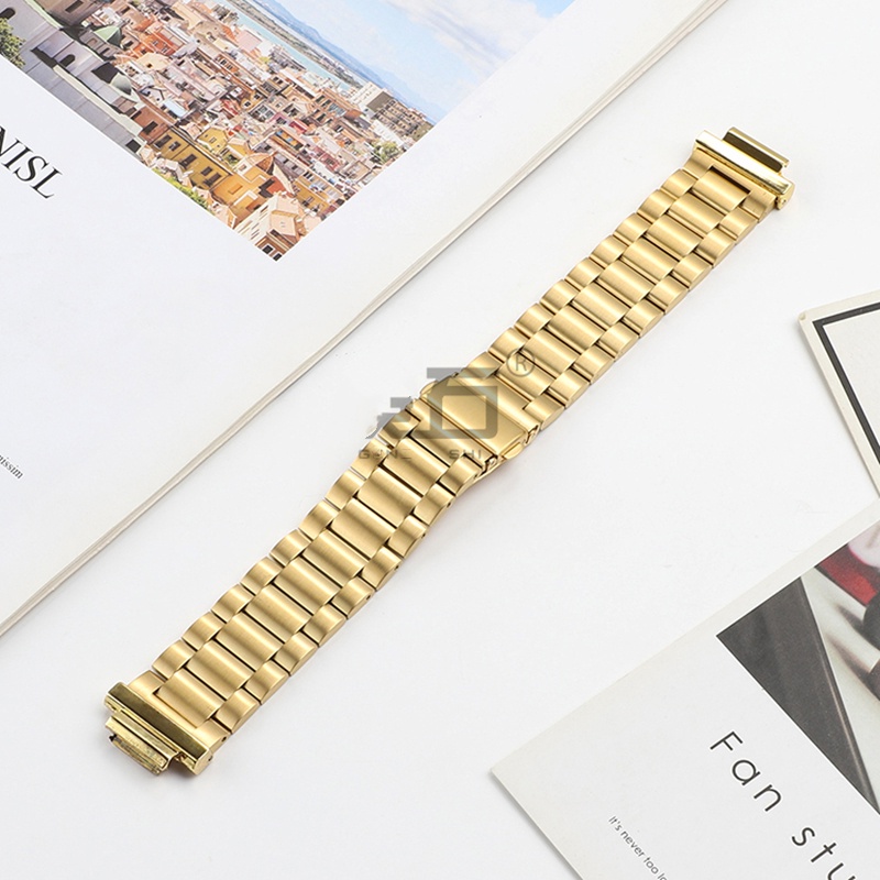 Dây đeo kim loại bằng thép không gỉ thiết kế 3 hạt thay thế cho đồng hồ Casio G-SHOCK GM-6900 GM6900