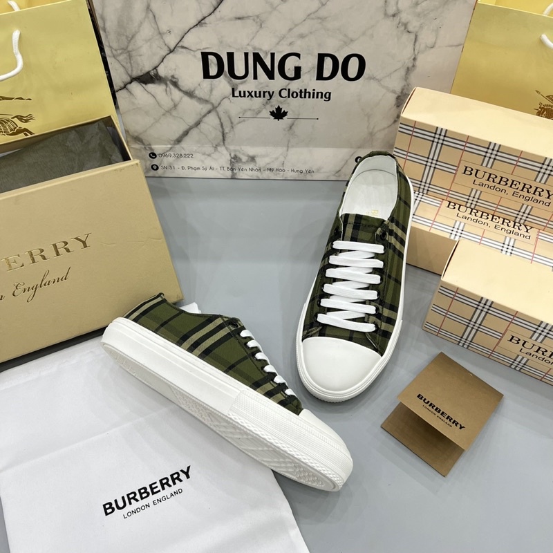 Giầy sọc kẻ bbr siêu nét màu xanh rêu new - Giầy dây nam màu cực ưng