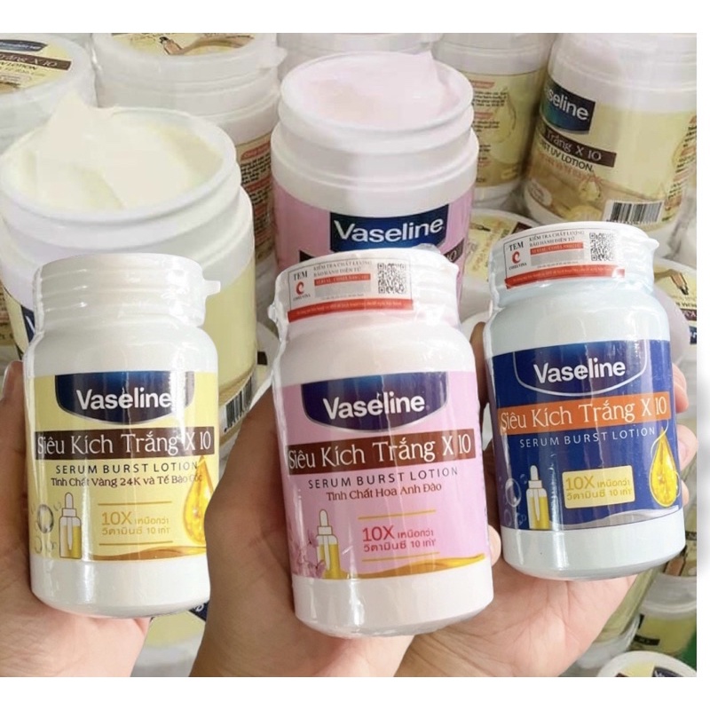 ( HÀNG XỊN ) Kem SIÊU Kích Trắng Vaseline x10 hũ 250gr | BigBuy360 - bigbuy360.vn