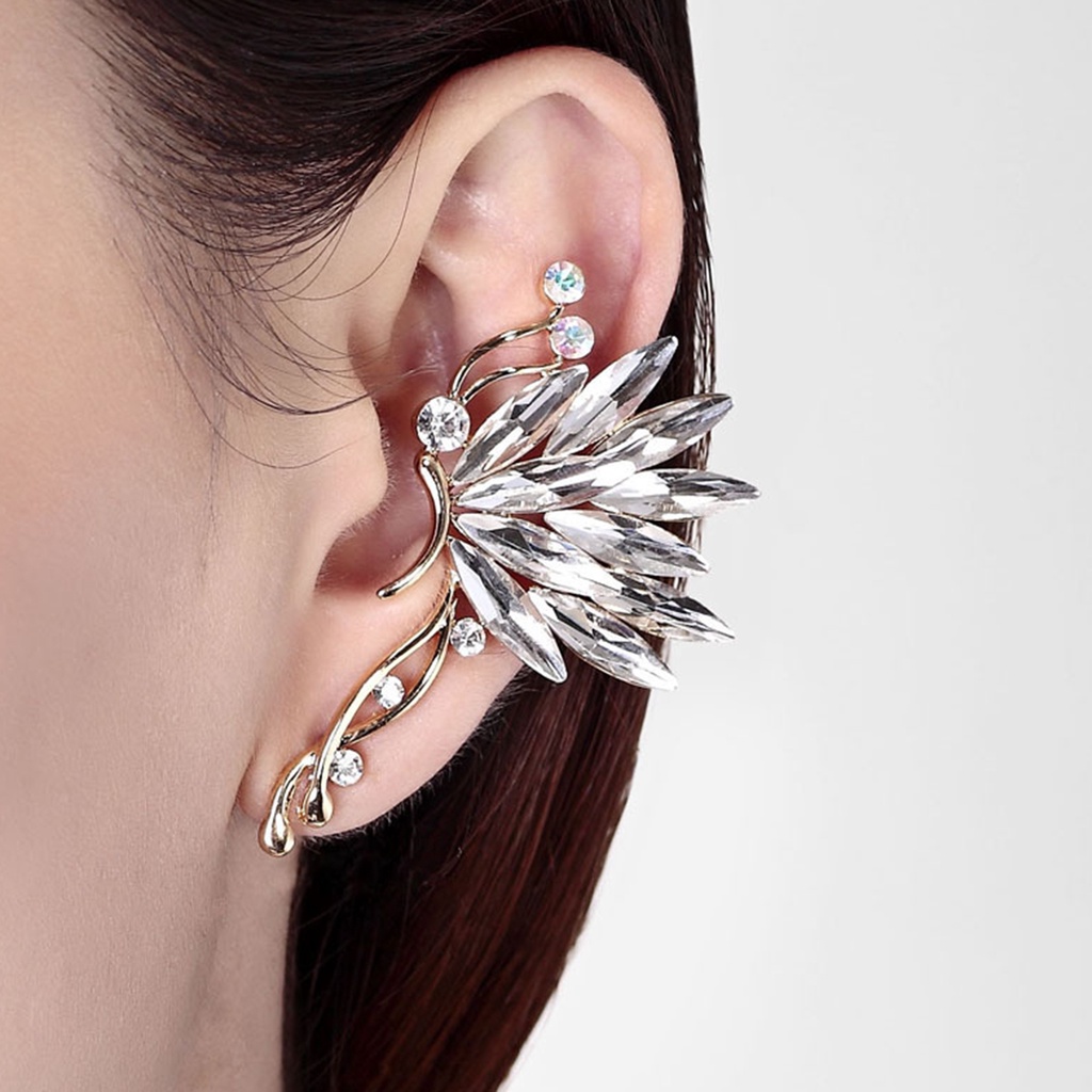 Khuyên Vành Tai Hình Bướm Đính Đá Pha Lê Nhiều Màu Thời Trang Dành Cho Nữ