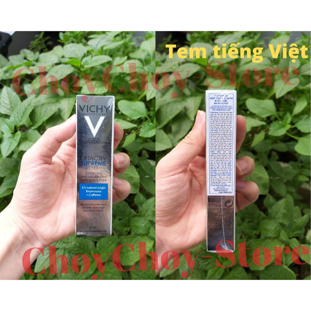 [TEM CTY] Kem mắt VICHY LIFTACTIV Supreme Eyes 15mL -  giúp giảm nếp nhăn &amp; quầng thâm, tan bọng mắt