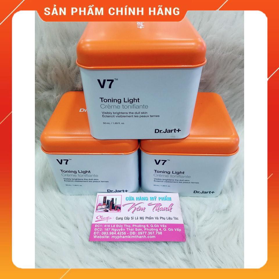 Kem Dưỡng Trắng, Tái Tạo Da, Giảm Thâm Mụn, Nám Da Dr.Jart+ V7 Toning Light 50ml ( phiên bản mới)