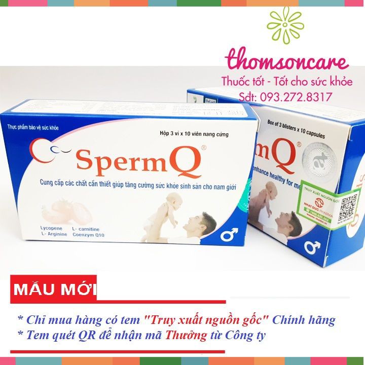 SpermQ - Tăng cường chất lượng tinh trùng, cải thiện tình trạng hiếm muộn ở nam giới