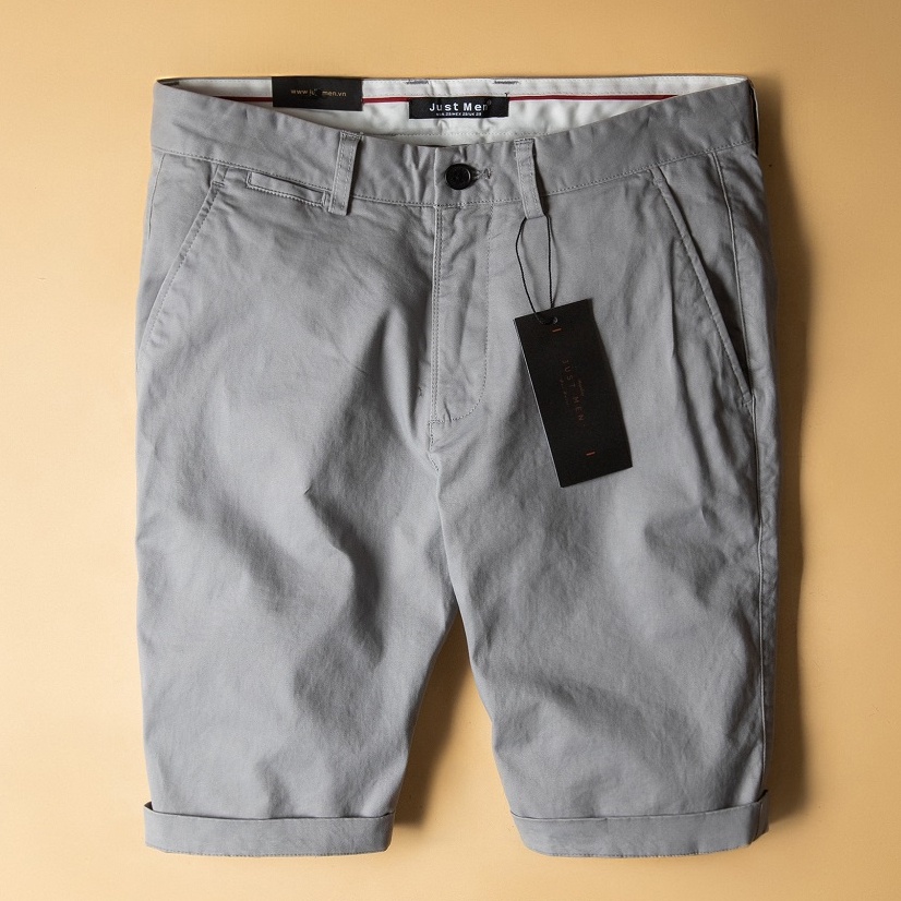 Quần short nam Just Men chất khaki co giãn nhẹ
