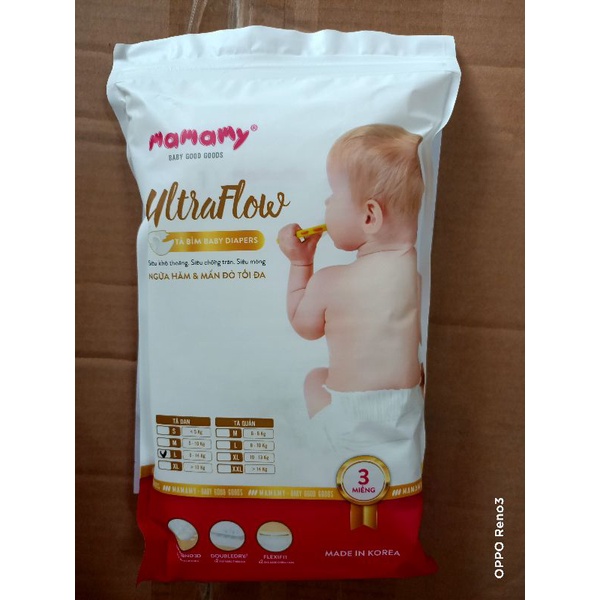 Combo 30 bịch Bỉm Dán MAMAMY GÓI 3 MIẾNG S,M,L