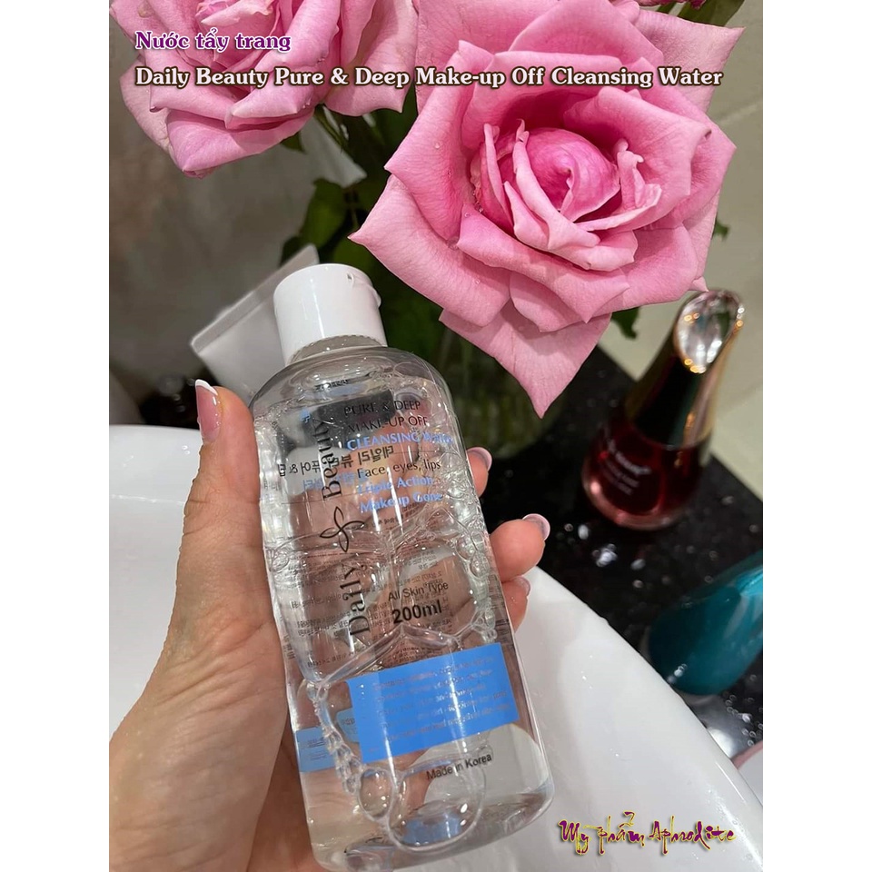 Nước tẩy trang Daily Beauty Pure &amp; Deep Make-up Off Cleansing Water - Hàn Quốc