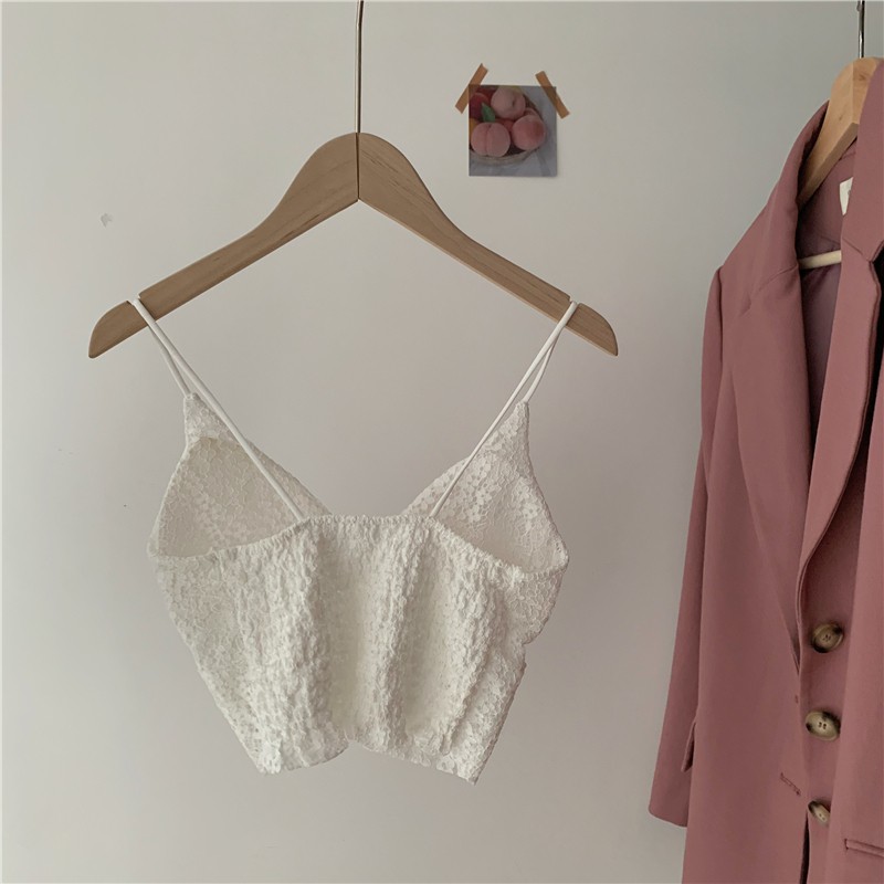 Áo ren hai dây phong cách Hàn Quốc xinh xắn cho nữ