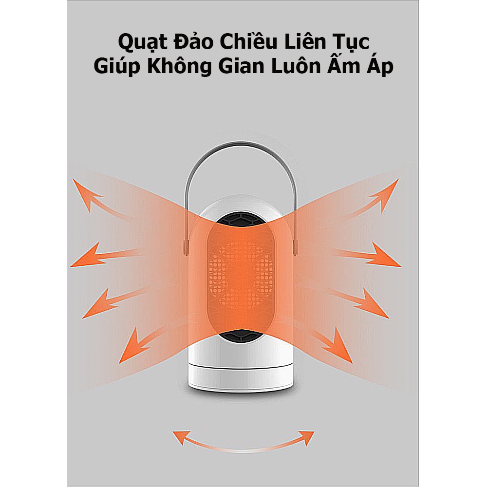 Quạt Sưởi Ấm Mini MiKaKo 400W – Máy Sưởi Ấm Dành Cho Gia Đình, Phòng Ngủ, Bàn Học, Bàn Làm Việc, Sưởi Ấm Tay Chân.