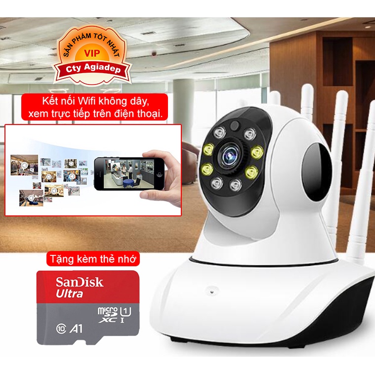 Camera an ninh Yoosee + Thẻ nhớ xịn Sandisk Toshiba tương đương