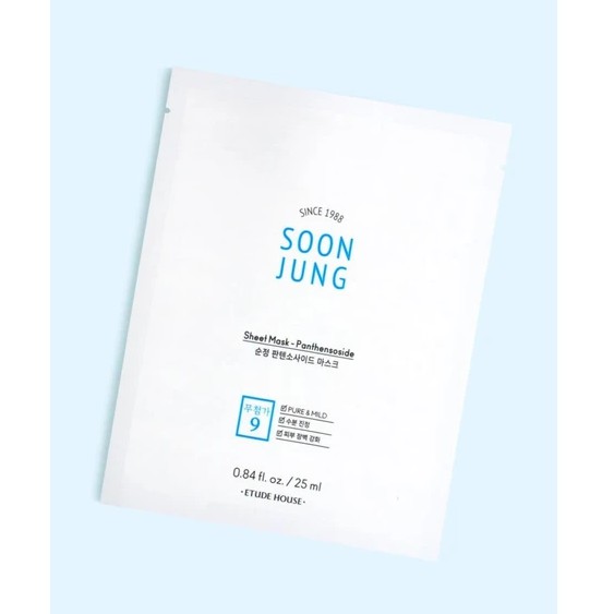 Mặt nạ cấp ẩm cho da nhạy cảm Etude 20ml Chứa Panthensoside Dưỡng Da Cấp Ẩm Hiệu Quả SoonJung Sheet Mask_Panthensoside