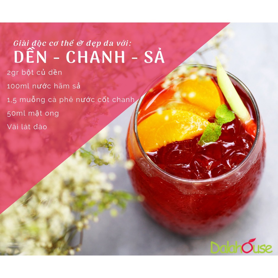 Bột củ dền nguyên chất Dalahouse bổ máu, công nghệ sấy lạnh tiêu chuẩn Châu Âu hộp 60 gr