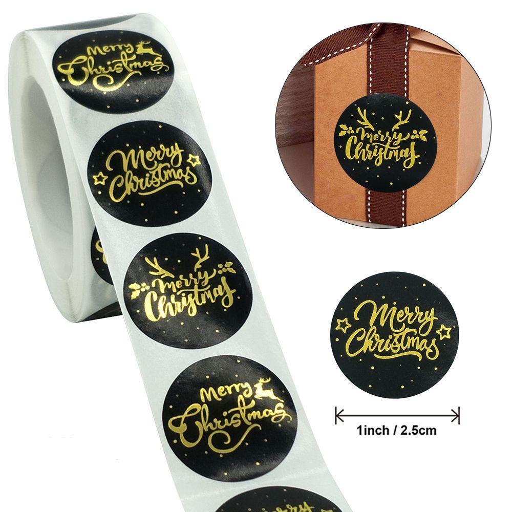 Set 500 Nhãn Dán Giấy Kraft Trang Trí Quà Giáng Sinh