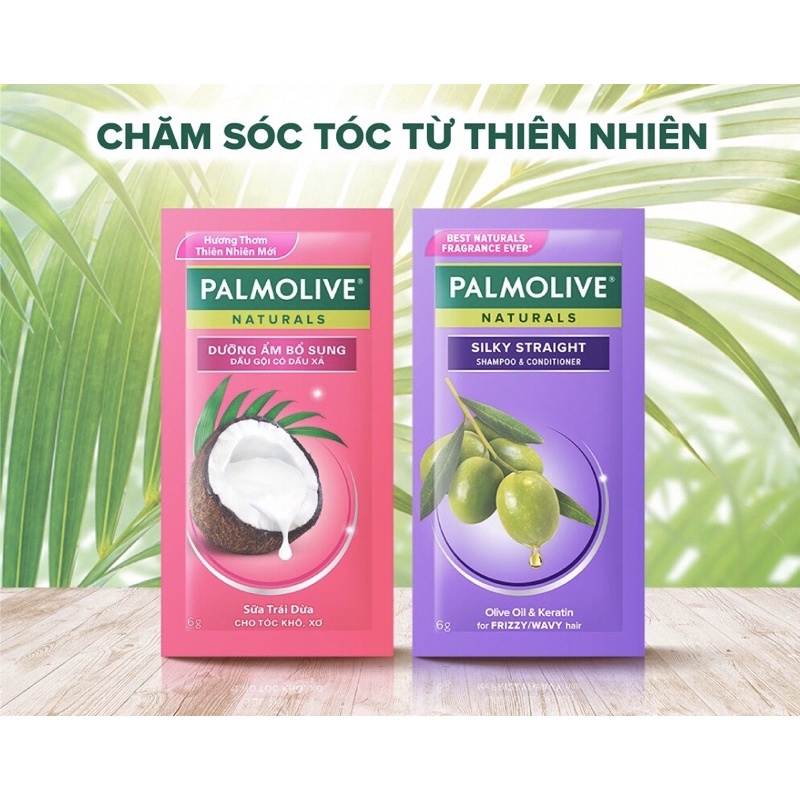 Dầu gội có dầu xả Palmolive dưỡng ẩm bổ sung từ sữa dừa túi 6g