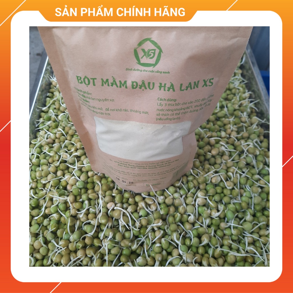 [300gr] Bột Mầm Đậu Hà Lan X5- Kim Cương Xanh Cho Sức Khỏe,Ăn Dặm Cho Bé,Chống Táo Bón,Thực Duõng,Ăn Kiêng,