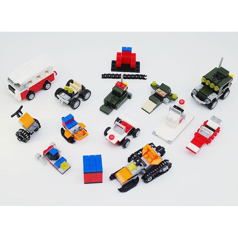 bộ xếp hình lego 10 loại xe đô thị kĩ thuật động vật 10 hộp có hướng dẫn lắp ghép chi tiết