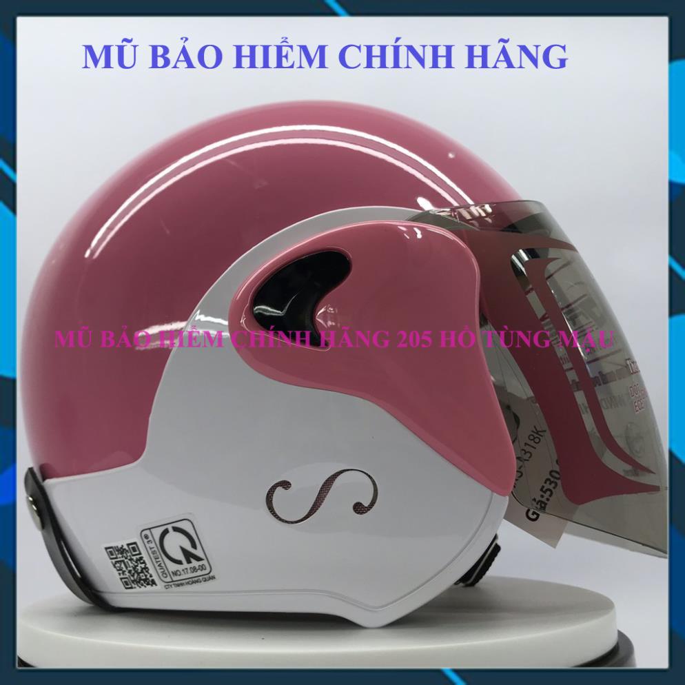 Mũ bảo hiểm GRS A318K New (hồng line Trắng)