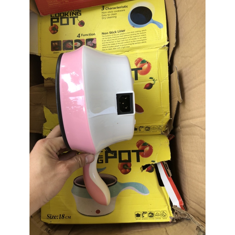 Nồi lẩu mini ca nấu mì điện hấp đa năng