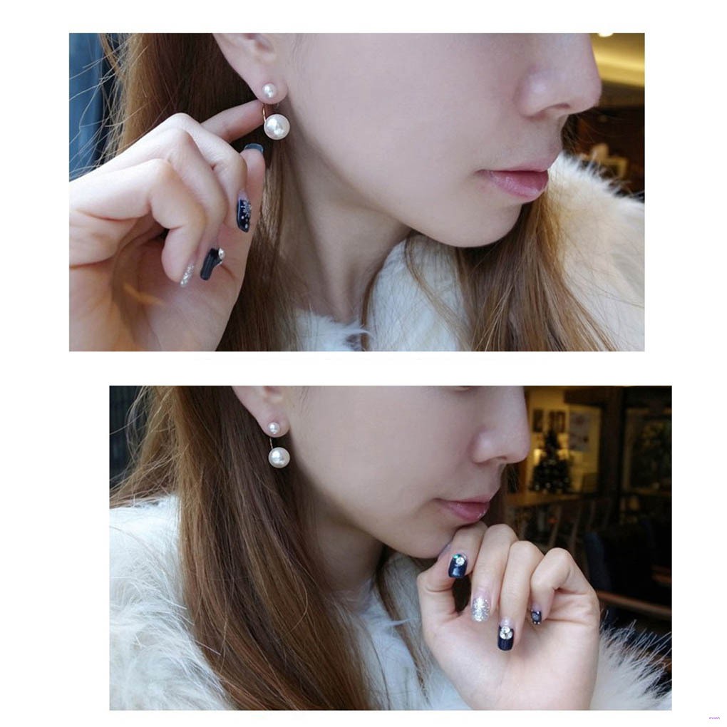 Bông Tai Mạ Bạc 925 Đính Ngọc Trai Giả