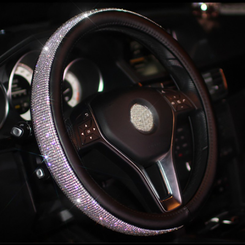 Bọc vô lăng đính đá- full đá viền vô lăng size 38cm