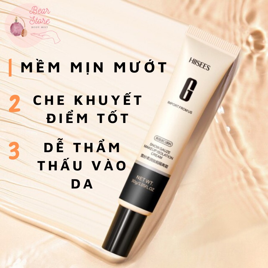 Kem Nền Che Khuyết Điểm Hiisees Dạng Tuýp Nội Địa Trung Cao Cấp Thần Thánh 30gram | BigBuy360 - bigbuy360.vn