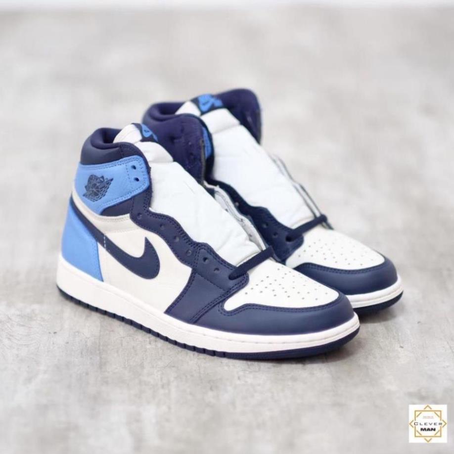 [FREESHIP+VOUCHER] Giày Thể Thao Sneakers AIR JORDAN 1 Retro High Obsidian UNC Xanh Than Gót Xanh Dương Cao Cổ | BigBuy360 - bigbuy360.vn