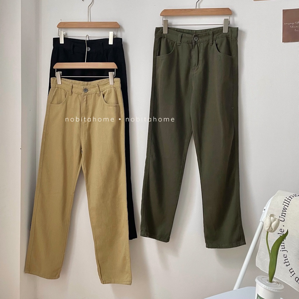 NOOBITA - Quần baggy nam ống suông vải denim 7701