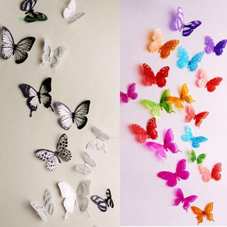 Giấy dán trang trí hình bướm 3D 18 cái DIY