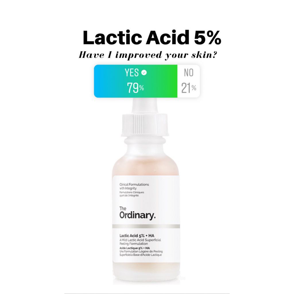 Tẩy Da Chết Hóa Học Lactic Acid 5% + HA Giữ Ẩm, Sáng Da, Mờ Thâm The Ordinary 30ML