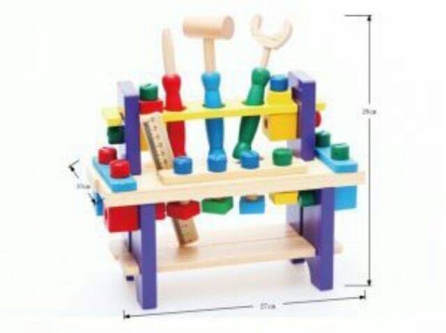 Montessori- Bộ Đồ Chơi Kỹ Thuật Vặn ốc Vít Bằng gỗ Giúp Bé Phát Triển Trí Não