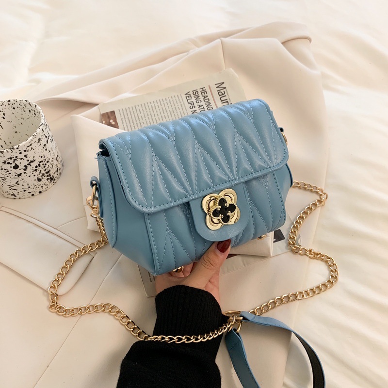 Túi Đeo Vai Hình Vuông Cỡ Nhỏ Họa Tiết Hình Thoi Phối Dây Xích Thiết Kế Cá Tính Thời Trang Cho Nữ 2022