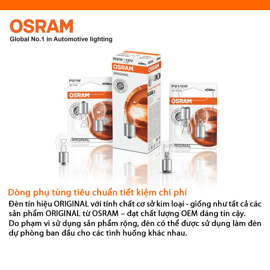 [Mã BMBAU50 giảm 10% đơn 99k] Combo 10 Bóng Đèn Soi Biển Số OSRAM Original T4W 12V 4W Nhập Khẩu Chính Hãng